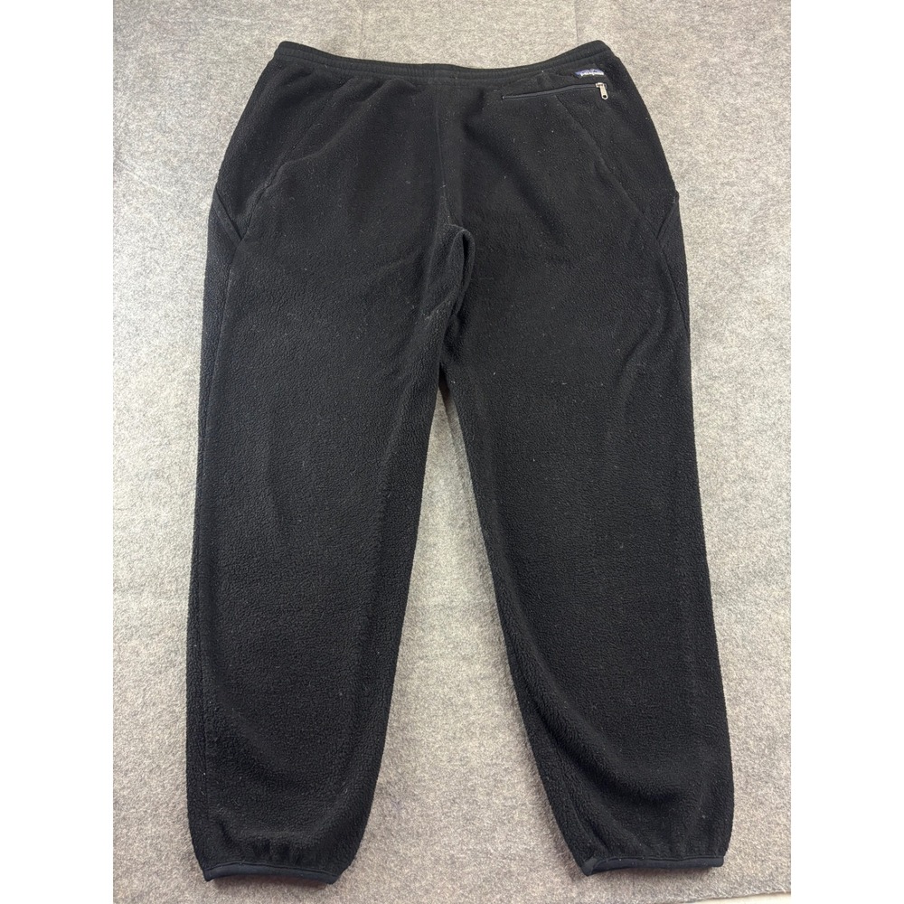 Patagonia Synchilla Fleece Pants Mens L Black Synchilla Sweatpants Made in USA
